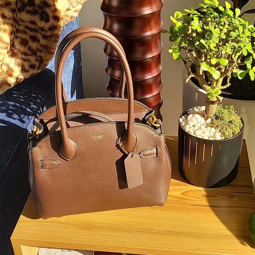 Soft Empire Carryall Satchel Bag 21 in Brown Maple